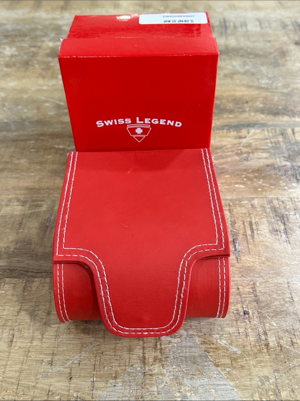 Swiss Legend Red Travel Watch Case and Box
